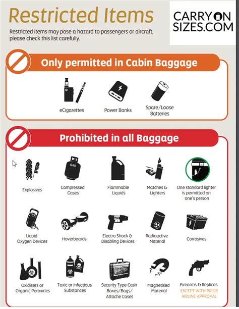 checked in luggage restrictions.